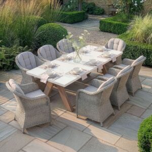 Antigua 8 Seat Rectangular Dining Set